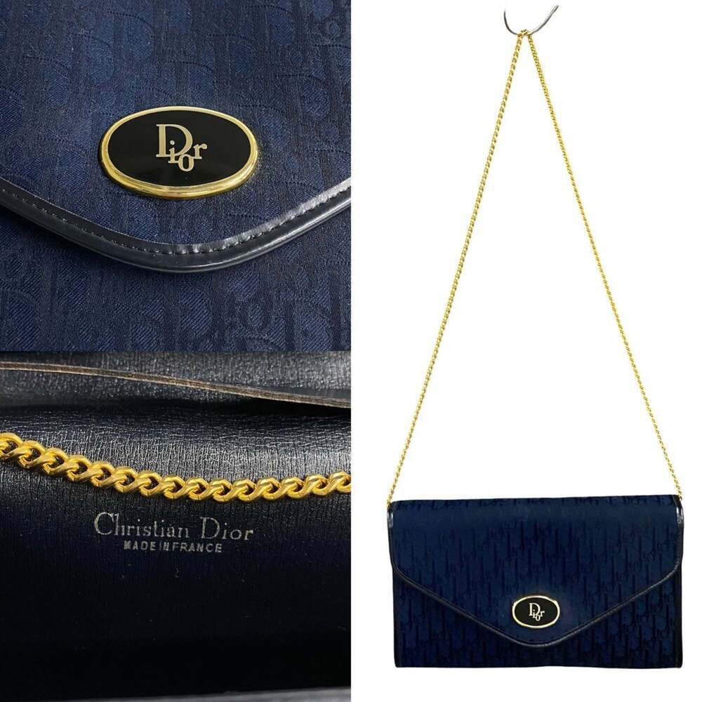 CHRISTIAN DIOR Blue Leather Trotter Shoulder Bag - Picture 3 of 9